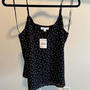 Black polka dot tank